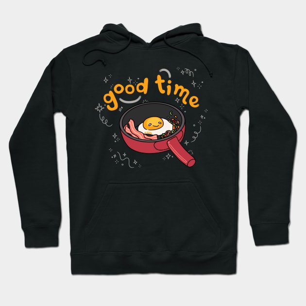 Good Time Sunny Egg Hoodie by phogar